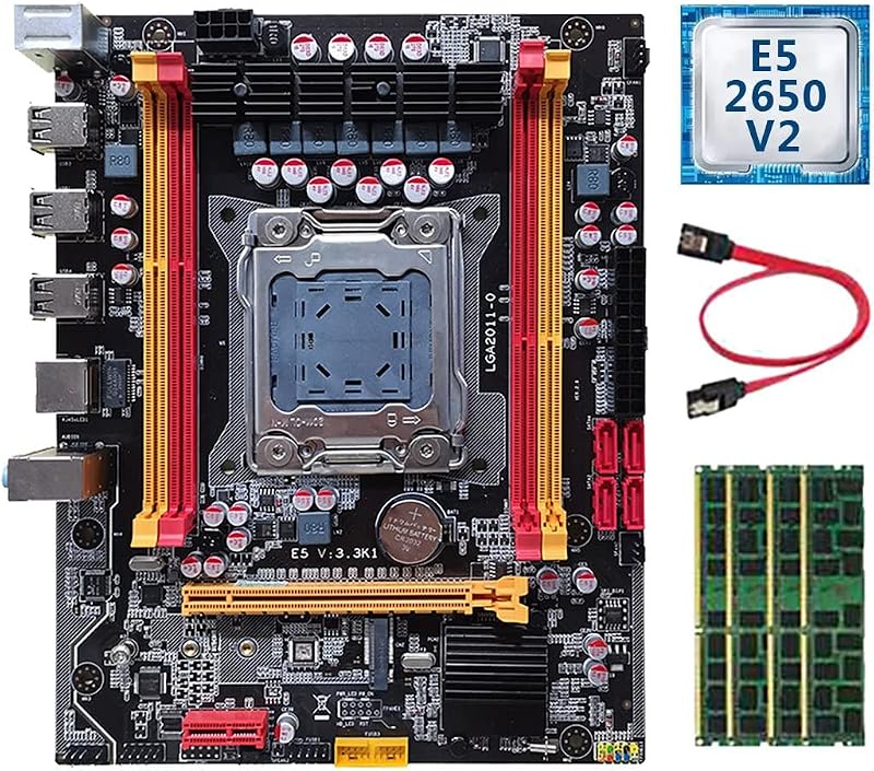 Lodokdre X79 Motherboard E5 2650 V2 CPU 16GB DDR3 RAM LGA2011 M.2 NVMe Bundle