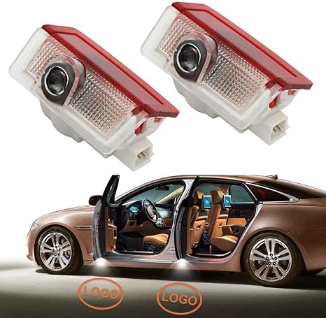 2pcs Fit For Mercedes Benz Door Lights Projector Car Led Puddle Lights Logo Courtest Step Lights Welcome Ghost Shadow Lights Bulbs No Drilling No Wire