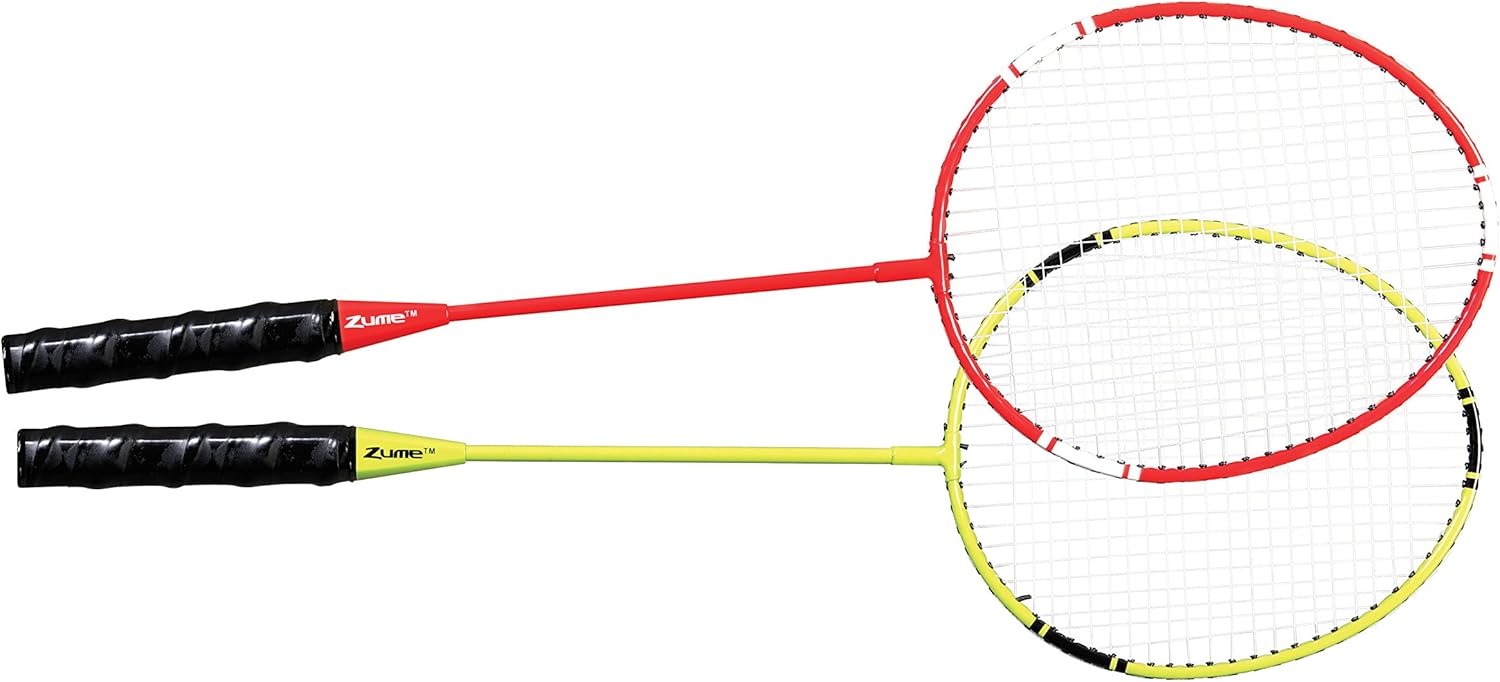Zume Games Portable Badminton Set with Freestanding Base – Sets Up on Any Surface in Seconds – No Tools or Stakes Required : Badminton Sets : Sports & Outdoors
