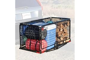 Carpod Cargo Carrier Hitch Basket with Lockable Top Lid, Cargo Volume 14 cu ft, Weight Capacity 450 lb. Durable One-Piece Welded Galvanized Frames, Folds Flat for Easy Storage, with True 2” Shank