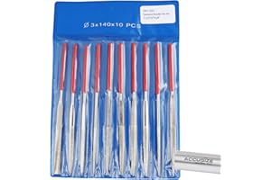 Accusize Industrial Tools 5-1/2'' Overall Length Jewellers Diamond Warding Files Set, Exp7-2507