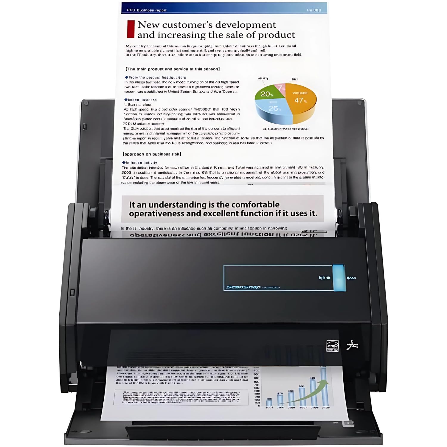Fujitsu ScanSnap iX500 Scanner Bundle - High-Speed Document ScanSnap iX500 for Home/Office Use - Wireless Connectivity - Mac/PC Compatible - Automatic Document Feeder - Compact Design (Renewed)