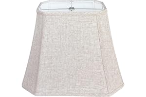 TOOTOO STAR (6 x 9)" x (11 x 14)" x 10.5" Linen Lamp Shade, Bell Cut Corner Lampshade for Table Lamp, Floor Lamp, Replaceable fabric lampshade