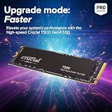 Crucial T500 1TB PCIe Gen4 NVMe M.2 SSD 7300MB/s TLC NAND CT1000T500SSD8 view 4