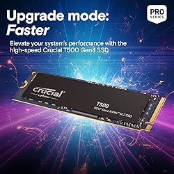 Crucial T500 4TB Gen4 NVMe M.2 Internal Gaming