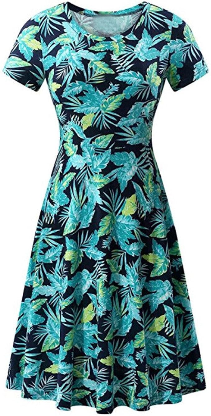 Gepunktetes Kleid Türkis