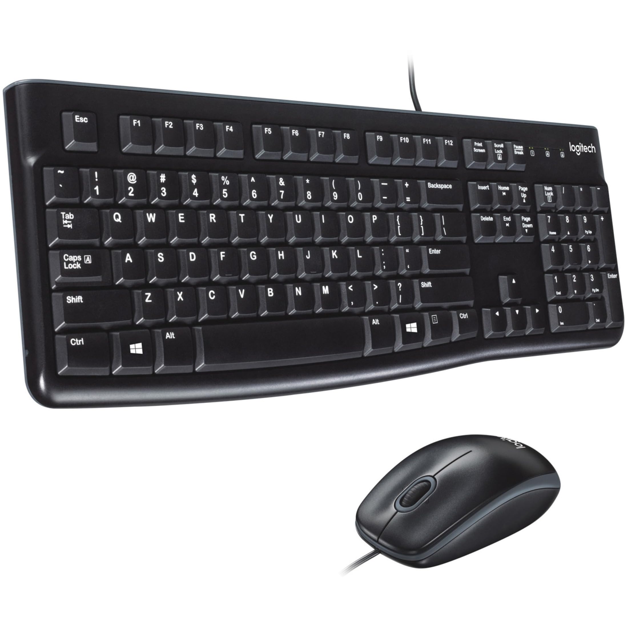 Photo 1 of Logitech Mk120 Wired Keyboard + Mouse Combo, USB 2.0, Black