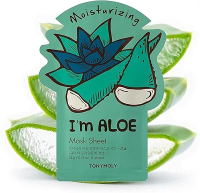 TONYMOLY I'm Aloe Mask Sheet - Moisturizing K-Beauty Hydrating Skincare 1 Sheet