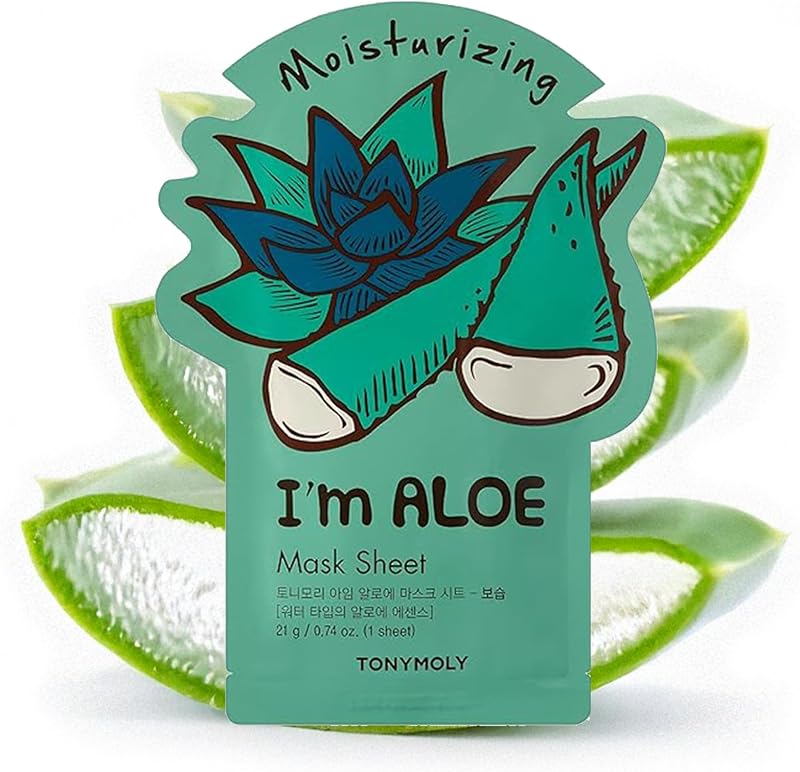 TONYMOLY I'm Aloe Mask Sheet - Moisturizing K-Beauty Hydrating Skincare 1 Sheet