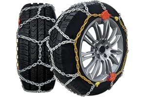 ENTURBO 232605 Adjustable Snow Tire Chains for Light Truck, SUV, Cars, Pickups, 2 Pack Anti-slip Snow Chains for Pickup Trucks Winter Tire Chains 225 235 255 265 275 - Series 232605