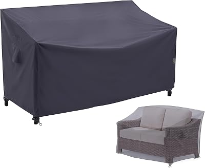 F&J Outdoors Garden Loveseat Cover 2 Seater Waterproof Grey 158x99x61/89