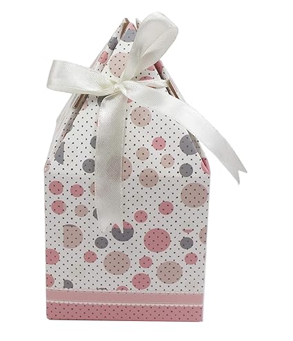 line n curves Empty Pyramid Shape Folding Paper Gift Box Chocolate Box Sweet Organizer Chocolate Gifting Attractive Gift Box (Pack of 50 in Baby Pink Color)