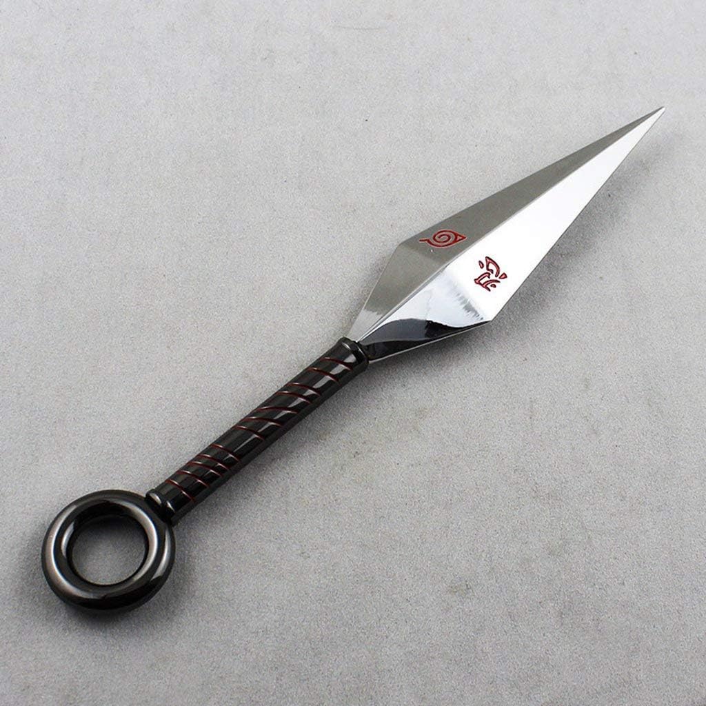 ?No Blade?Kunai Hidan Namikaze Minato Momochi Zabuza Sword Metal Weapon Sword Sabre Model Figure Gift Keychain (F)