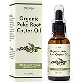 Organic Poke Root Castor Oil – 1 Fl Oz (30ml) Natural Lymphatic Support Massage Oil, Soothing Relief for Cysts, Boils, Breast, Fibroids, Swollen Lymph Nodes & Joint – Deep Tissue Drops