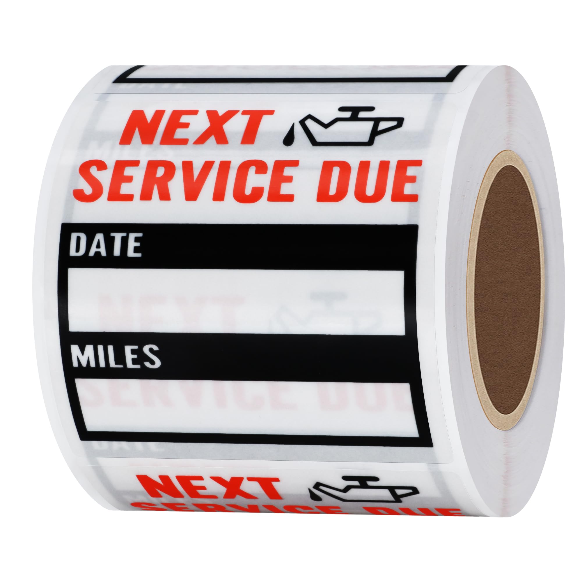 Hylabelest Clear Oil Change Service Due Reminder Stickers 2x2 Inch Oil Change Labels (Clear, Black)