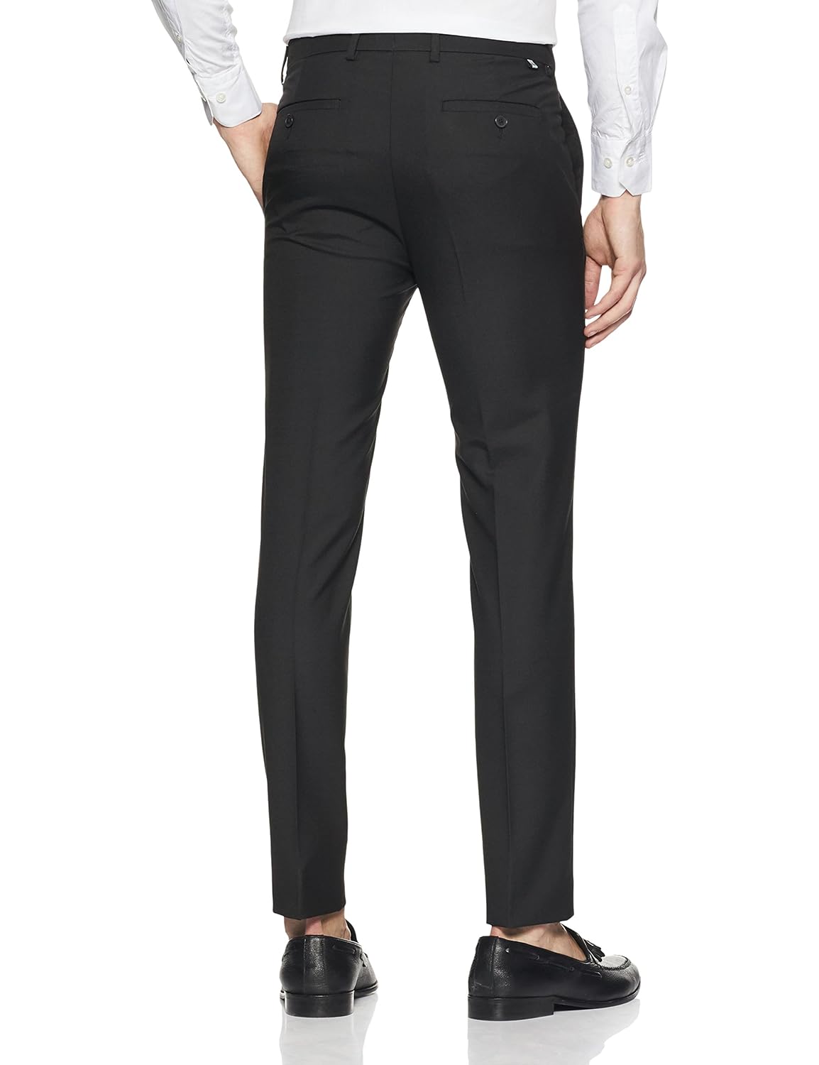 arrow new york men's pleat-front poly viscose formal trousers