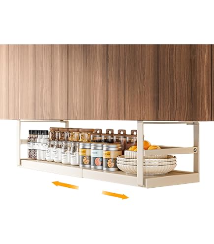 Pack De 2 Cestas Organizadoras Colgantes Para Debajo De Estante - Ajustables, Para Cocina, Despensa O Armario