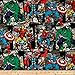 Marvel Retro Comics Vintage Character Toss Black Fabric By The Yard
