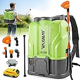 VAXMAY Battery Powered Backpack Sprayer 3.2 Gallon, 100 PSI Electric Garden Sprayer Compatible with DeWalt 20V Battery, Weed Yard Sprayer with 2 Wands, 5 Nozzles, 2.0 Ah Battery &amp; Charger Included
