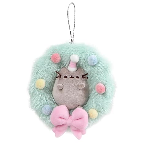 GUND Pusheen Wreath Ornament Soft Toy