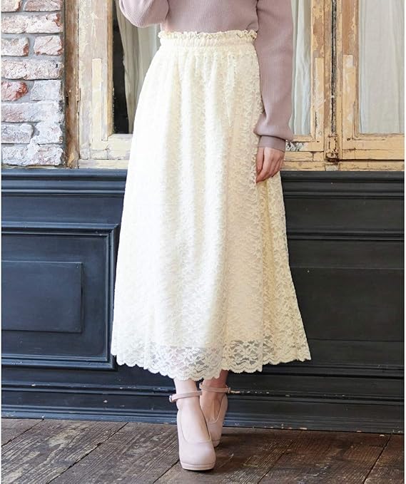 Amazon マジェスティックレゴン Majestic Legon フェミニンレーススカート オフ M スカート 通販