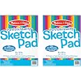 Melissa & Doug 9x12 Jumbo Drawing Paper Pad 2-Pack Art Supply | 2 Jumbo Drawing Pads, 100 Sheets, Heavyweight Bond Paper, Whi