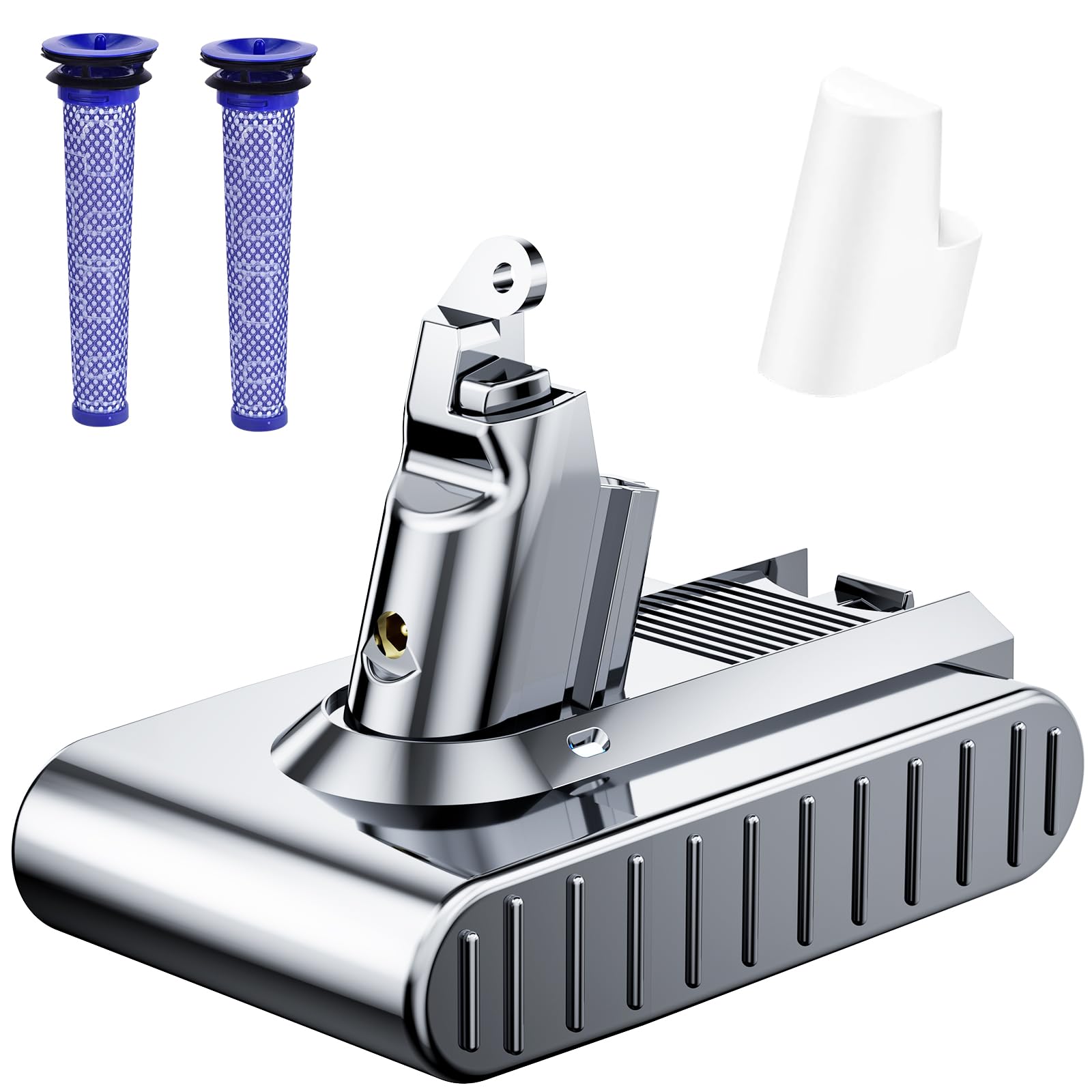 Photo 1 of JUNWOOD 10000mAh Replacement for Dyson V6 Battery 21.6V Lithium VTC4 SV03 SV04 SV05 SV06 SV07 SV09 DC58 DC59 DC61 DC62 DC72 DC74 Absolute Animal Motorhead Slim Vacuum with 2 Filters (V6)