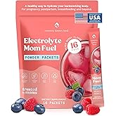 Mommy Knows Best Mom Fuel Electrolyte Drink Mix for Moms, Hydration Support - for Pregnancy, Prenatal, Electrolytes + Trace Minerals, Lactation Drink Mix Supplement (16 Count)