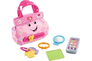 Fisher-Price Baby & Toddler Toy Laugh & Learn My Smart Purse with Lights, Learning Songs & 5 Accessories for Infants Ages 6+ Months (Amazon Exclusive)