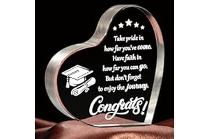 MILCIER Graduation Gifts, 2025 Graduation Gifts for Her Him - Inspirational Acrylic Keepsake - College High School Graduation Gifts, Masters Degree Graduate Gifts