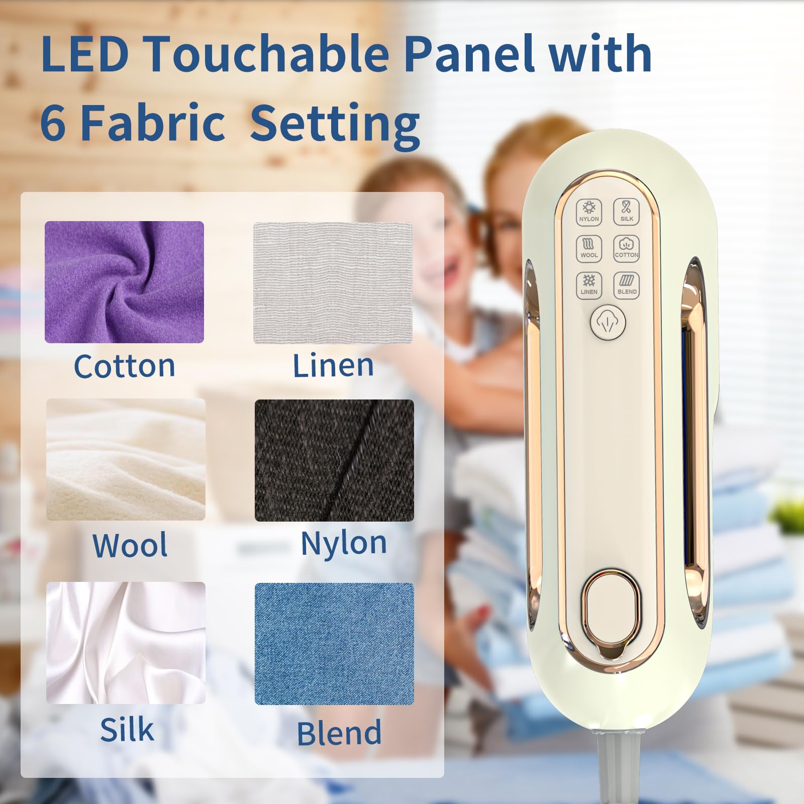 Portable Travel Steamer Iron for Clothes: Mini Handheld Garment Steam Ironing Machine for Clothing - Professional Small Size Hand Held Traveling Fabric Steamers for Wrinkle on Dress Shirt (Beige)
