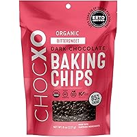 ChocXO Keto Certified Organic Dark Chocolate Baking Chips | USDA Organic, Non GMO, Certified Gluten Free, Keto Certified…