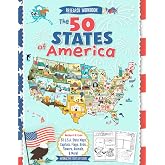 The 50 States of America: A Research Workbook for Kids: Learn USA Geography & State Symbols - Color and Discover All 50 State