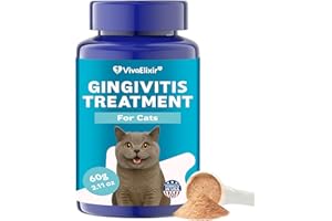 VIVAELIXIR Cat Dental Care - gingivitis Treatment - Relieves Bad Breath, Supports Teeth, Gums, Mouth & Digestion, Removes Plaque, Controls Tartar, Promotes Cat Mouth Health, Natural Extracts, 2.11 oz Powder