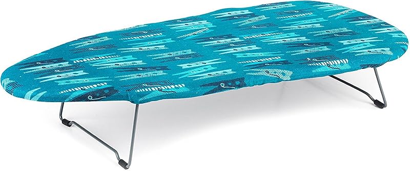 Beldray LA023735PEG Table Top Ironing Board 73 x 31 cm Blue Peg Print