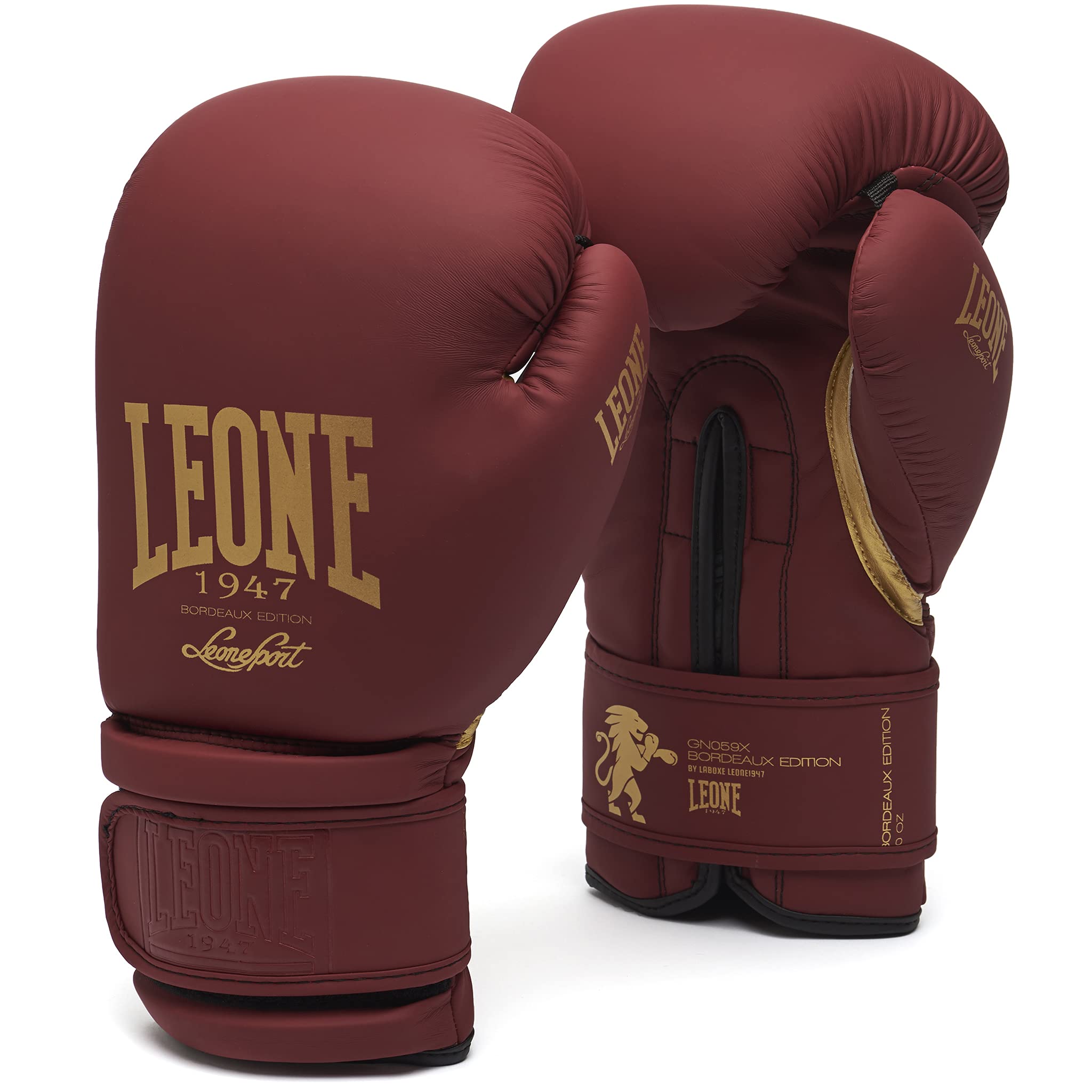 LEONE 1947 Unisex Gn059 Boxing Gloves, Bordeaux, 14 OZ EU