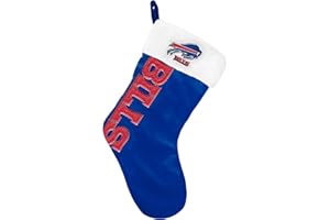 FOCO NFL Official Primary Logo Christmas Holiday Stocking Decoration Ornament (Buffalo Bills)