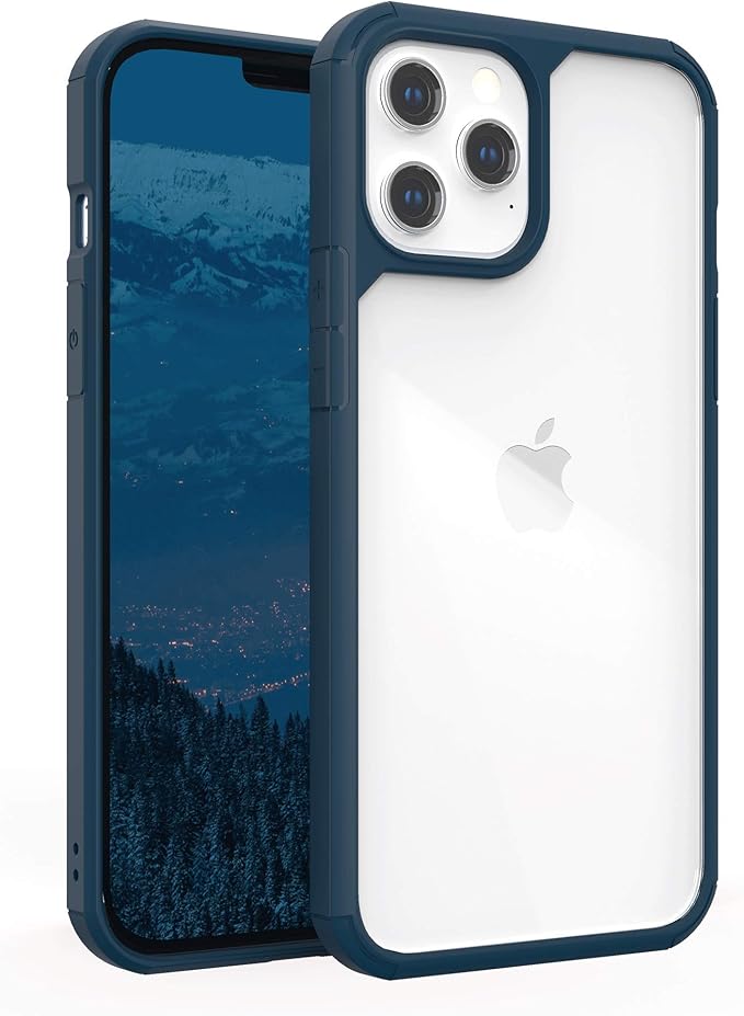 Surphy Clear Case Compatible With Iphone 12 Pro Max Case Crystal Clear Back With Blue Rim Case For Iphone 12 Pro Max 6 7 Inches Blue Amazon Co Uk Electronics