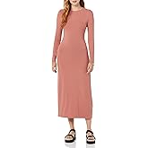 Amazon Essentials Women's Wide Rib Open Back Long Sleeve Dress (Previously Daily Ritual)