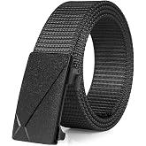 FAIRWIN Men's Ratchet Belt, 1.25" Nylon Belt for Golf &amp; Work | No Holes Tactical Belt, Precise Adjustment, Durable Webbing Support, Automatic Buckle