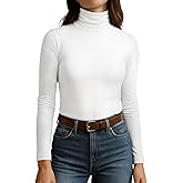 CHICMERS Women's Turtleneck Long Sleeve Shirts Slim Fitted Based Thermal Underwear Lightweight Active Shirt Fall Clothes 2025