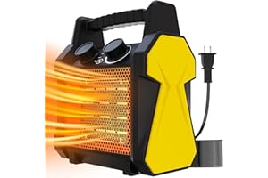 SEEYANG Outdoor Heater for Patio - 1500W Electric Greenhouse Heater, Portable Electric Space Heater with Overheat Protection, PTC Ceramic 3 Modes Patio Heater for Garage, Greenhouse, Outdoor Use