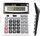 HIHUHEN Large Calculator Solar & Battery 12 Digit Display Business Office view 2