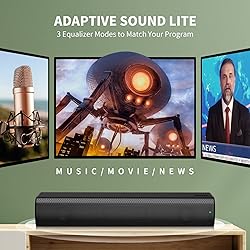 120W Sound Bar for TV, Tiny Soundbars with Wireless