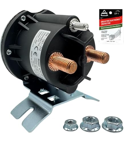 Rel&egrave; Solenoide Di Avviamento Mid Valley 12V 4 Terminali Continuo Per Pompa Idraulica, Nuovo