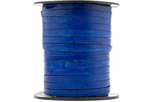 Xsotica-Flat Leather Cord 5.0 MM X 1.0 MM - 1 Yard (Royal Blue)