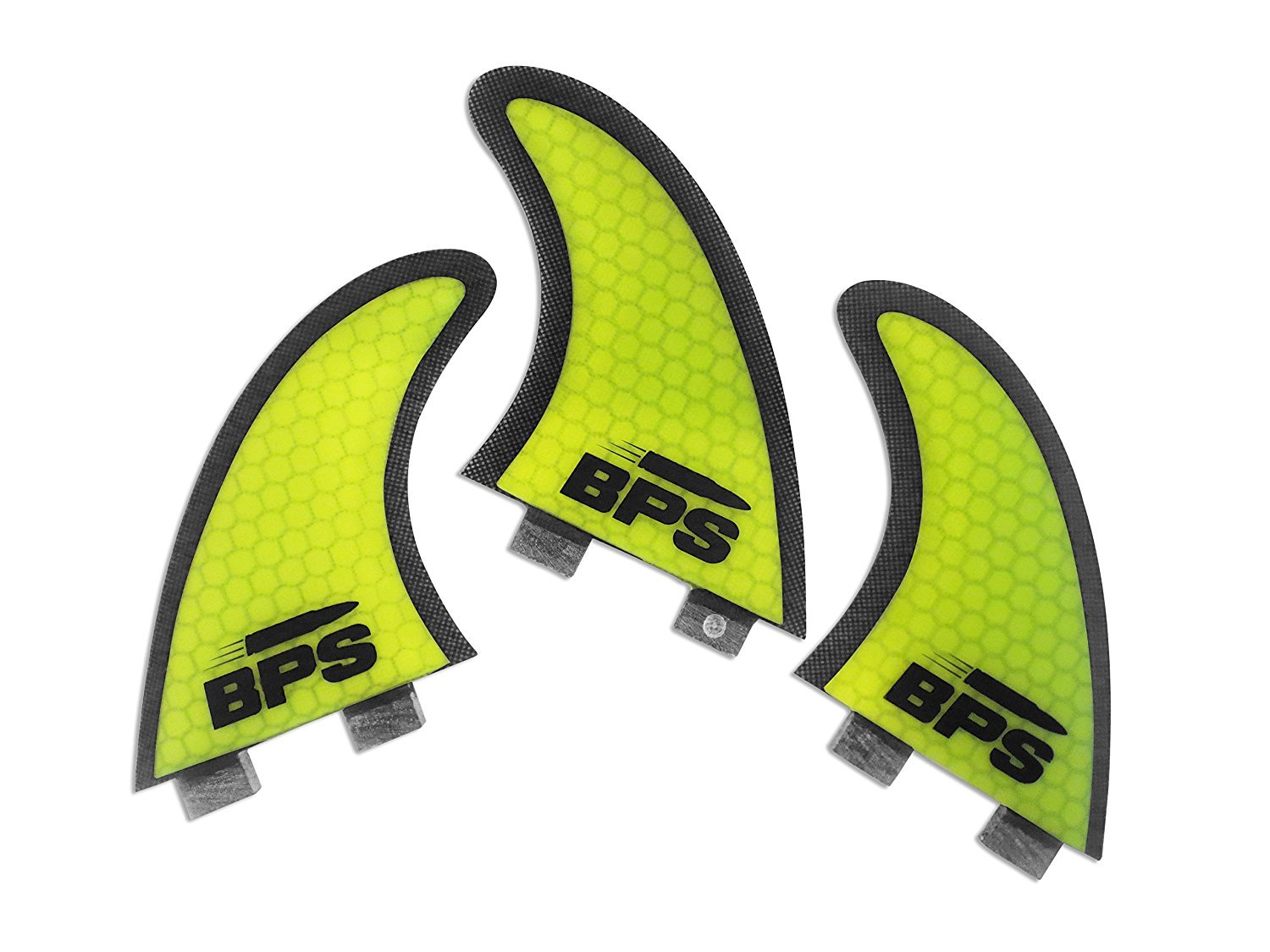 3 Fins BPS Stealth Performance Core and Netted Fibreglass Surfboard
