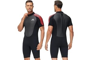 Owntop Shorty Wetsuit Mens Womens 3/2mm Neoprene Wet Suit for Diving Surfing Swimming Kayaking