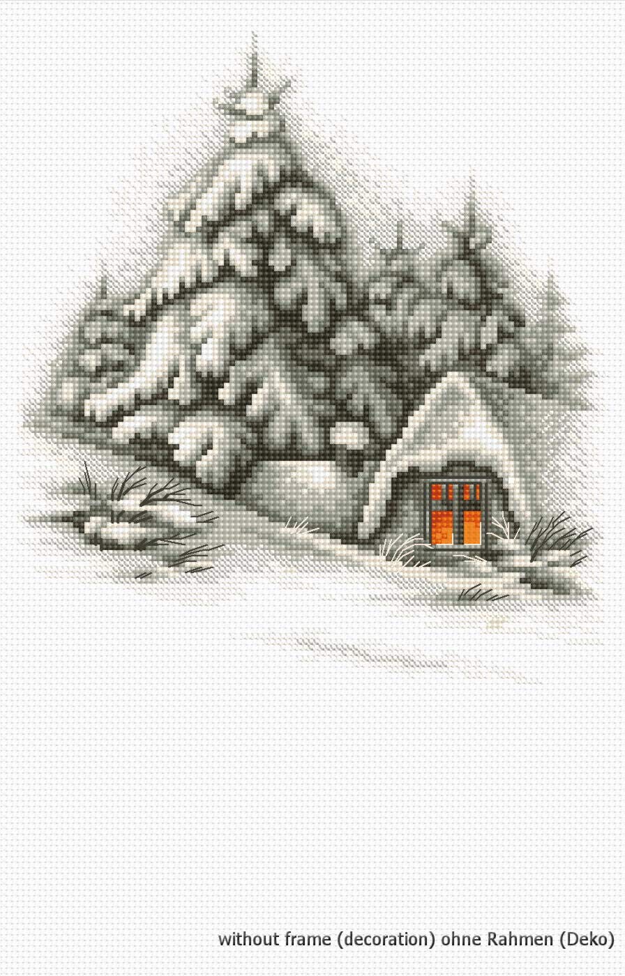Luca-S Winter Landscape Counted Cross Stitch Kit, Multi-Colour