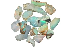 CRYSTALIS 30cts Natural Ethiopian-Opal, Matte Finish, Birthstone, Loose Gemstone Wholesale Bulk Rough Jewelry Making Supply, Chakra & Healing Raw Stones, Wire Wrapping, DIY, Gem Collection